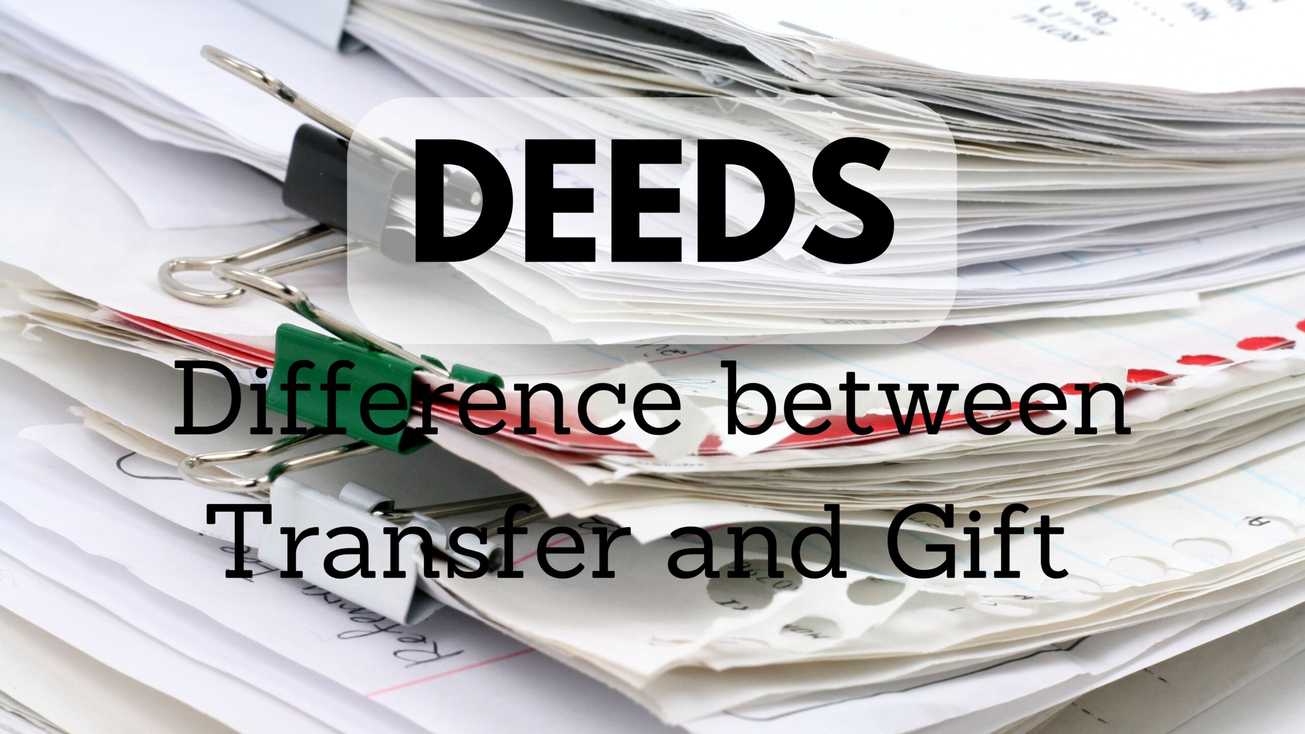 Difference of title deed and mother deed explained – Banking School